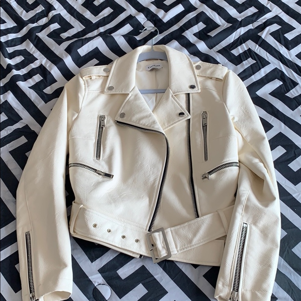 Bebe leather crop moto jacket ( no tags,but NW)